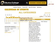 Tablet Screenshot of calendar.butte.edu